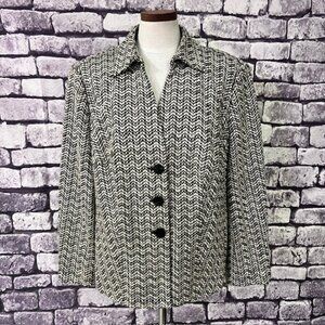 Talbots Fully Lined Button Down Long Sleeve Jacket Size 14W